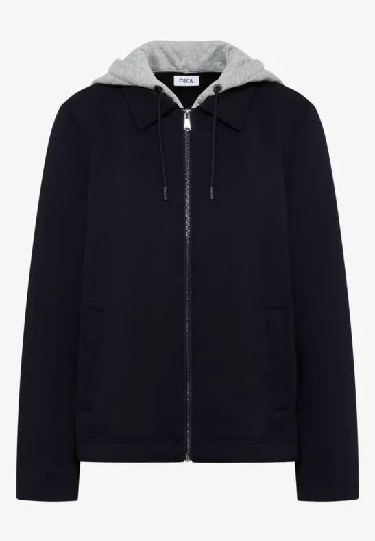 Scuba Jacke mit Sweat-Inlay urban dark blue