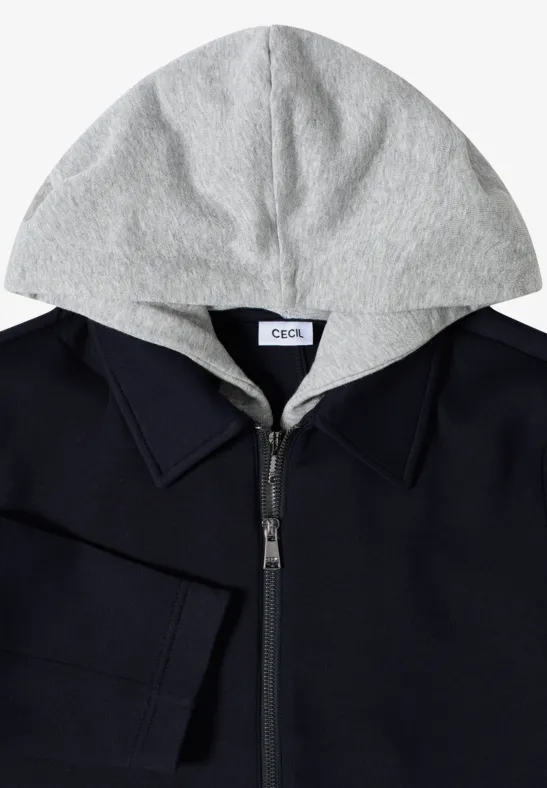 Scuba Jacke mit Sweat-Inlay urban dark blue