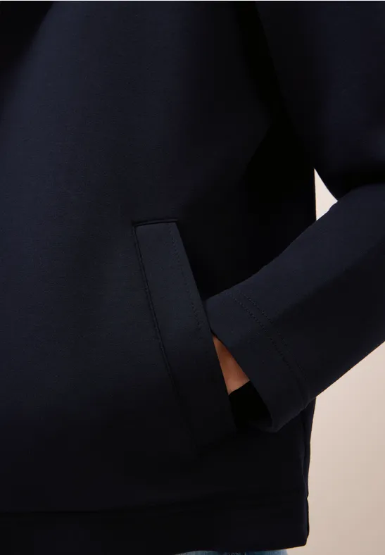 Scuba Jacke mit Sweat-Inlay urban dark blue