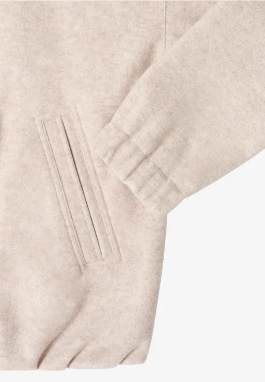 Blouson en aspect laine oat milk beige melange