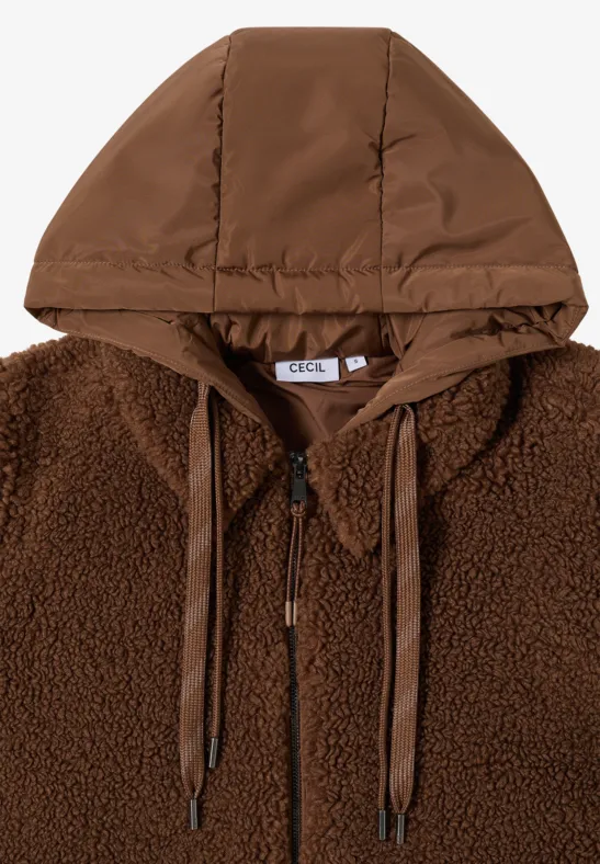 Survêtement en peluche avec capuche mocha caramel