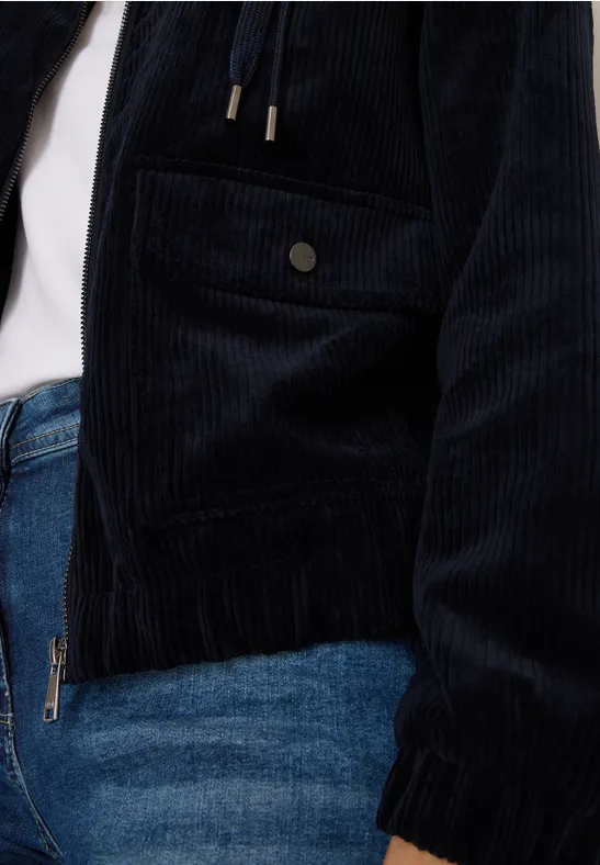 Veste en velours côtelé avec capuche urban dark blue