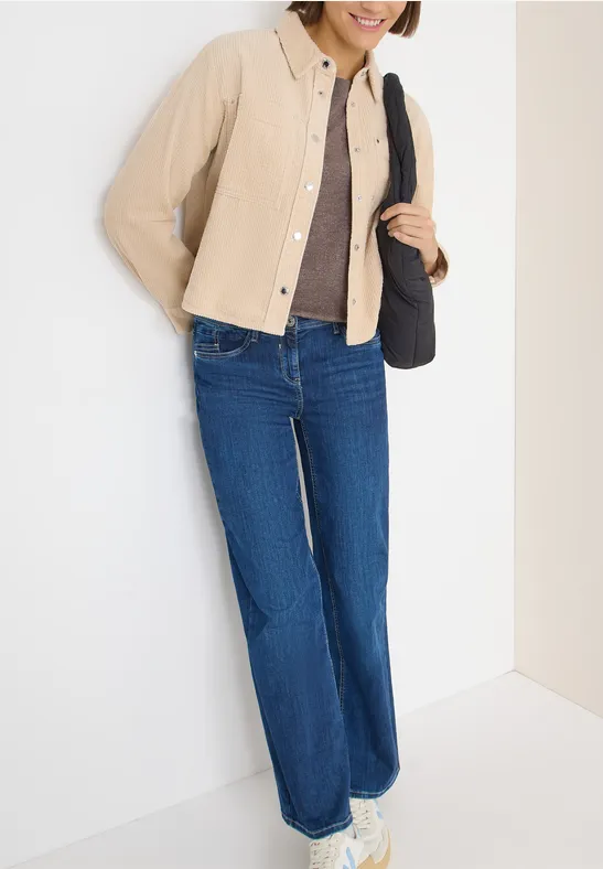 Sportive Cord-Jacke oat milk beige