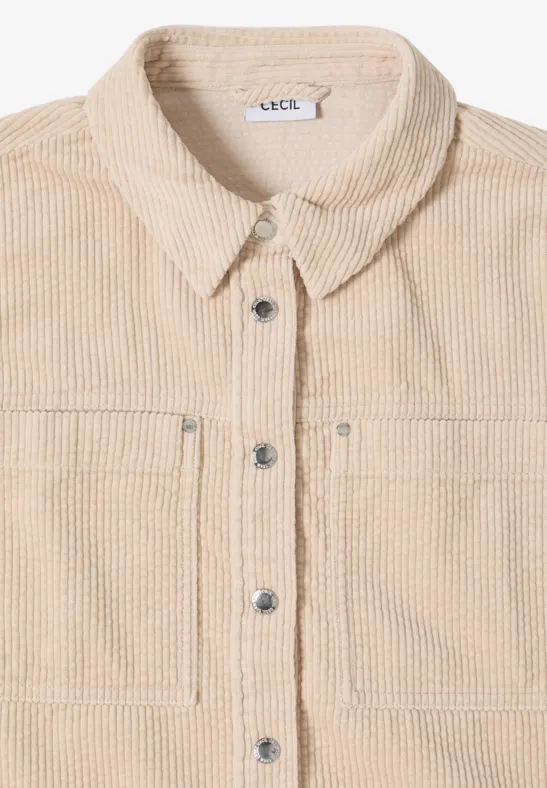 Sportive Cord-Jacke oat milk beige