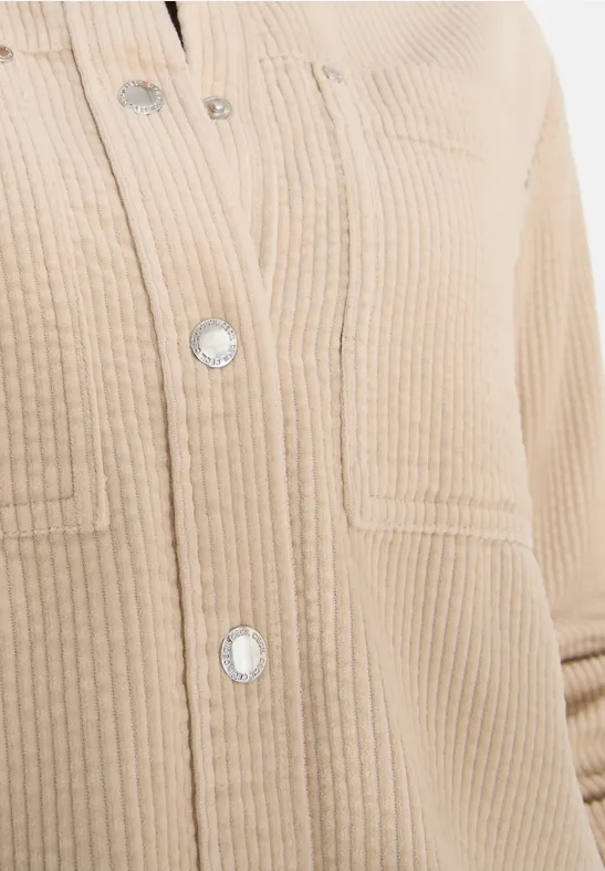 Sportive Cord-Jacke oat milk beige