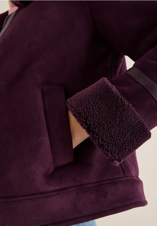 Veste en velours eggplant red