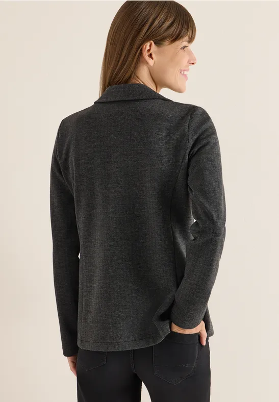 Herringbone Blazer Black