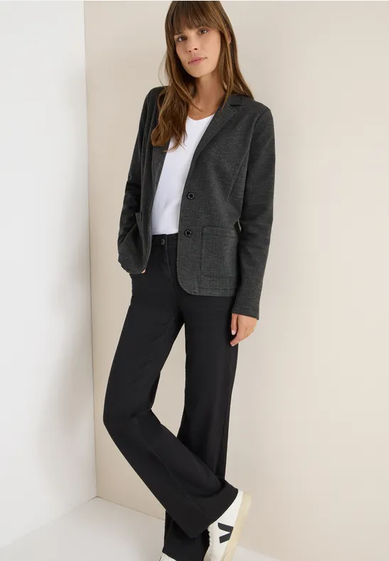 Herringbone Blazer Black