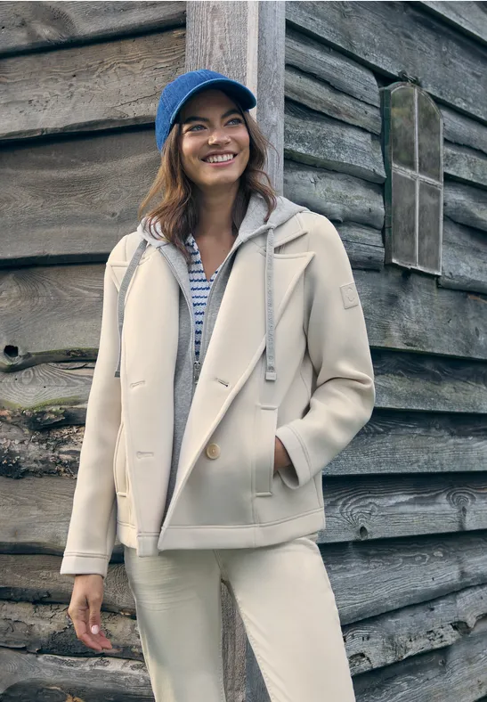 Kurzer Trenchcoat dust beige