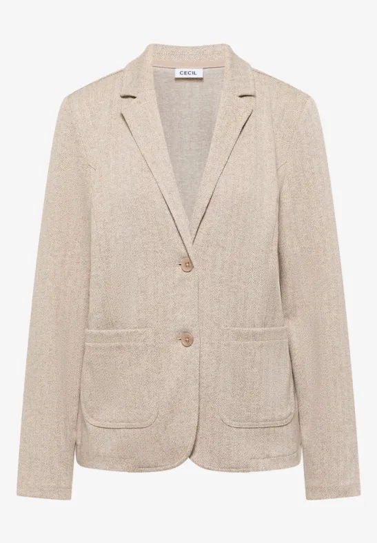 Blazer visgraat creamy white