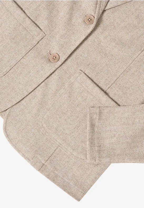 Blazer visgraat creamy white