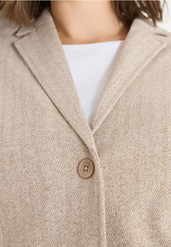 Blazer visgraat creamy white