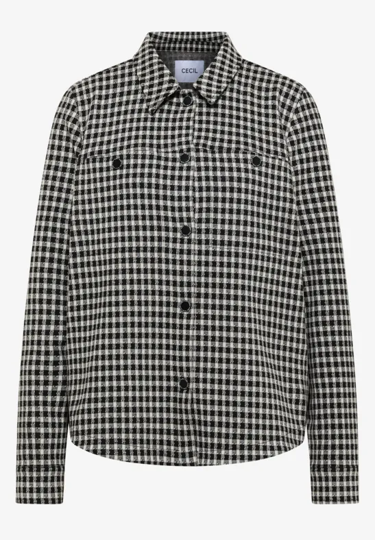 Jacquard Check Indoor Jacke Black