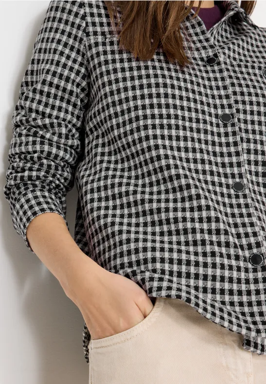 Jacquard Check Indoor Jacke Black