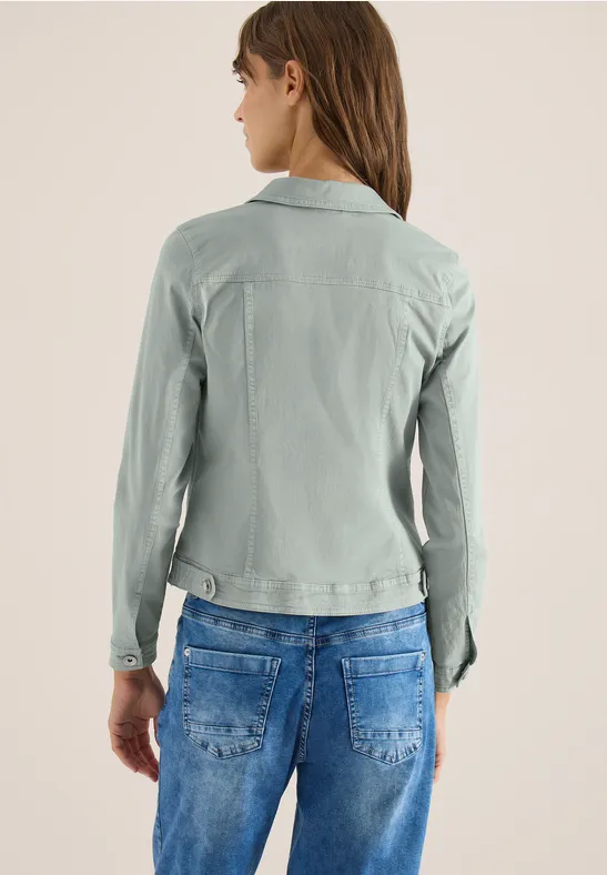 Jeansjacke mit Brusttaschen und Knöpfen mint sea green