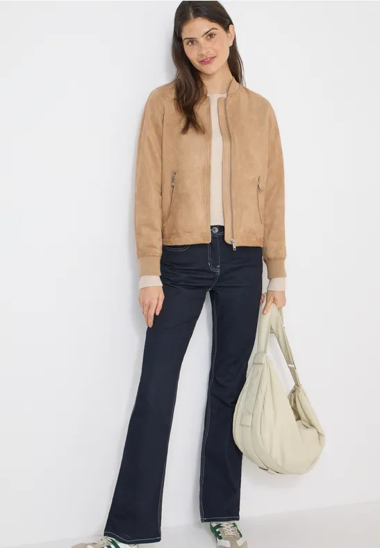 Blouson in Unifarbe golden camel