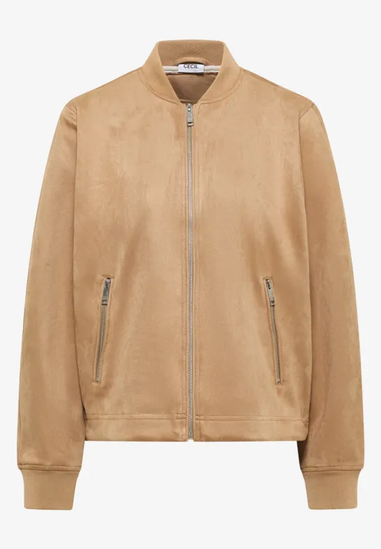Blouson in Unifarbe golden camel