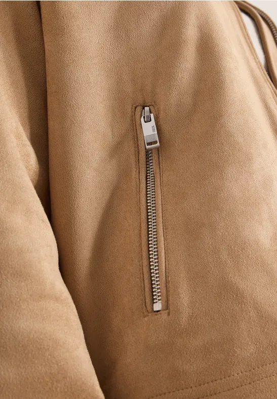 Blouson in Unifarbe golden camel