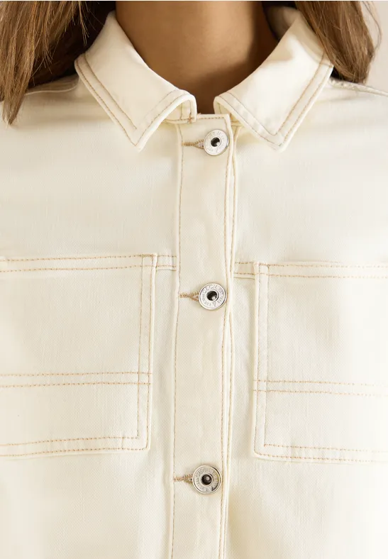 Kurze Jacke pearl beige