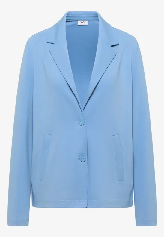 Basic Blazer mit Reverskragen cloud blue