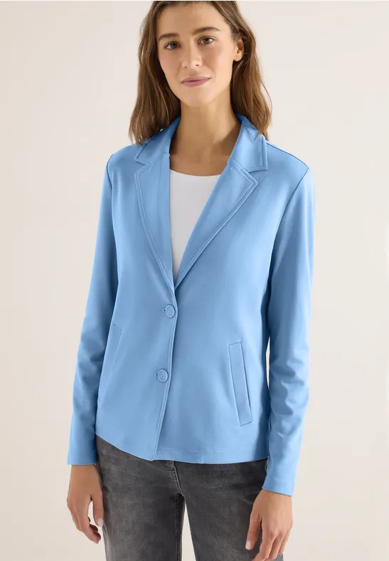 Basic Blazer mit Reverskragen cloud blue