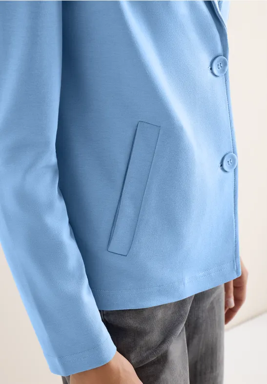 Basic Blazer mit Reverskragen cloud blue