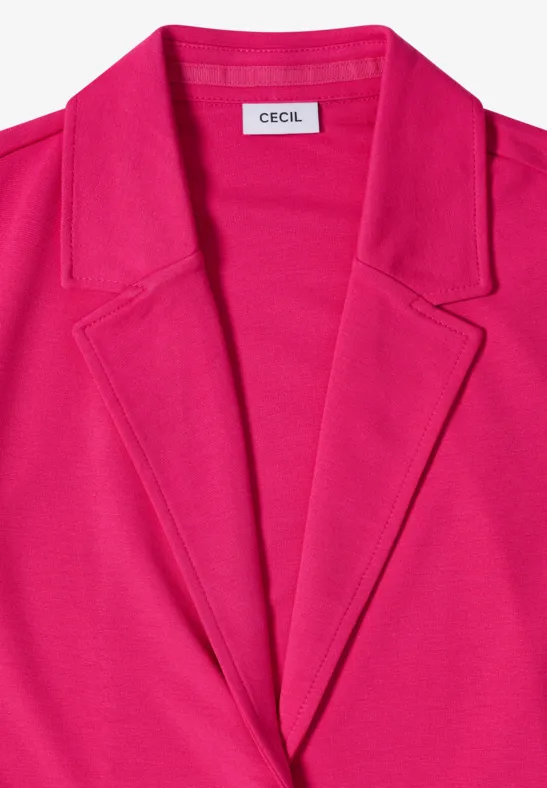 Basic Blazer mit Reverskragen beetroot pink
