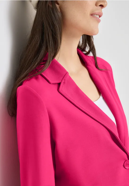 Basic Blazer mit Reverskragen beetroot pink