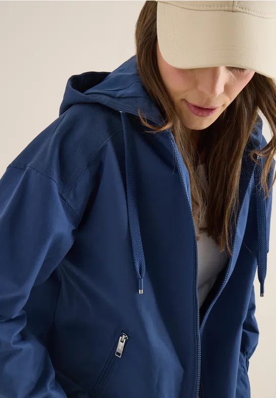 Veste avec capuche sporty denim blue