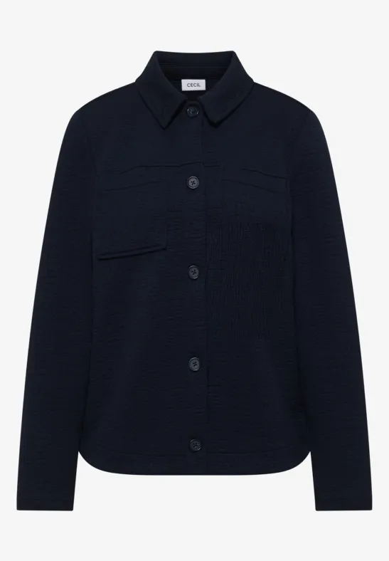 Overshirt mit Brusttaschen und Struktur universal blue