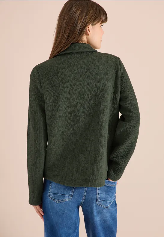 Overshirt mit Brusttaschen und Struktur khaki