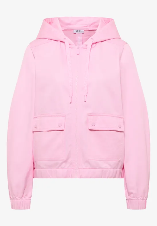 Veste avec capuche et élastique à la taille light blush rose