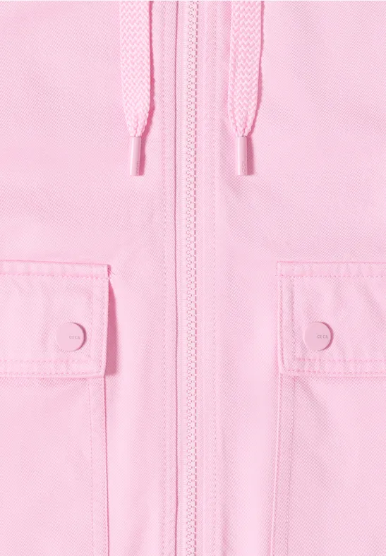 Veste avec capuche et élastique à la taille light blush rose