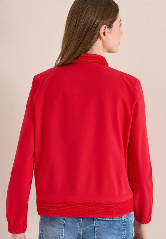 Blouson mit Tunnelzug und Mesh-Details glazed apple red