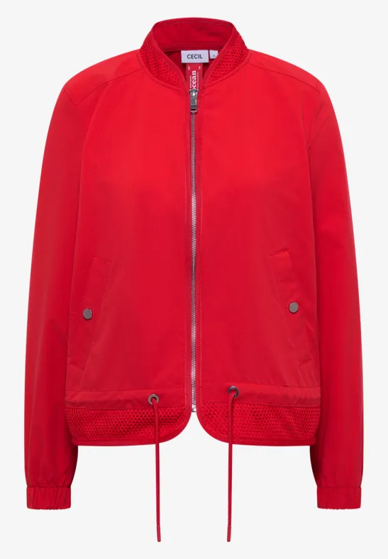 Blouson mit Tunnelzug und Mesh-Details glazed apple red