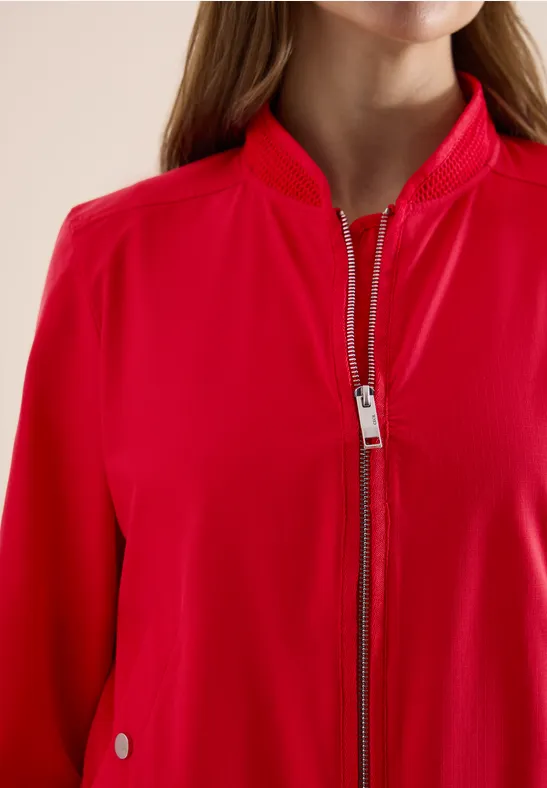 Blouson mit Tunnelzug und Mesh-Details glazed apple red