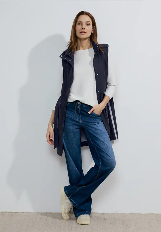 Moderne Trench-Weste deep blue