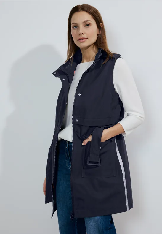 Moderne Trench-Weste deep blue