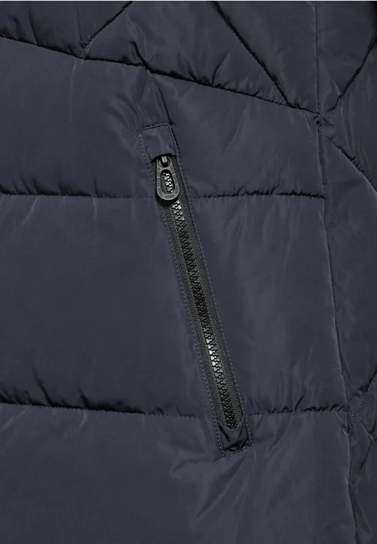 Gilet long dark navy blue