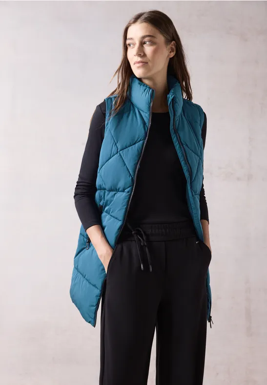 Lange Weste nordic aqua blue