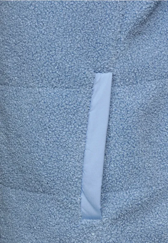Gilet réversible en peluche crystal blue
