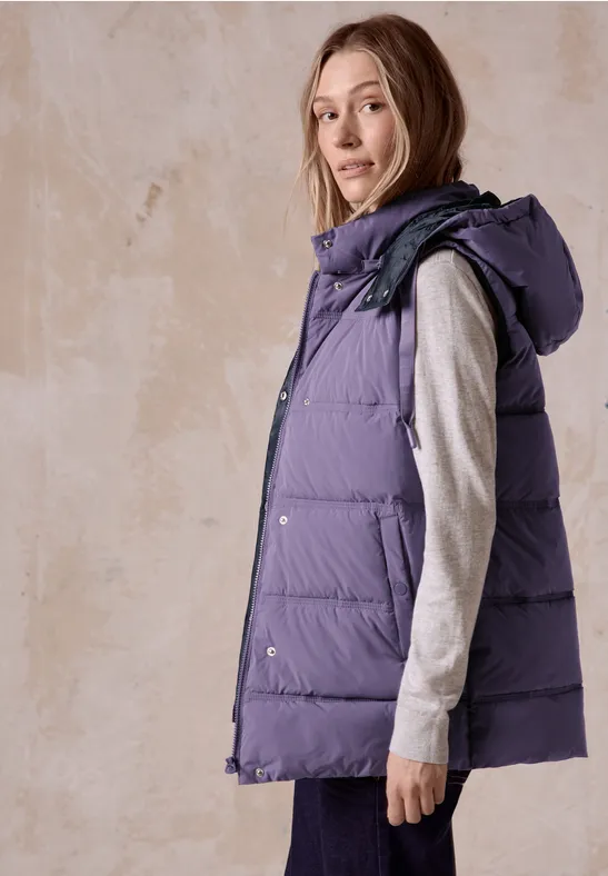 Gilet avec capuche stormy violet