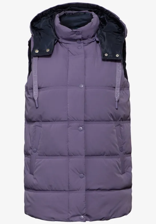 Gilet avec capuche stormy violet