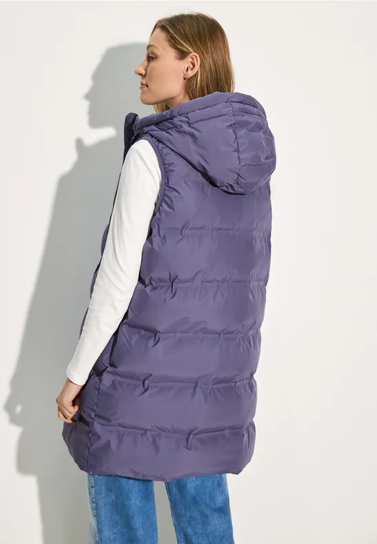 Gilet long stormy violet