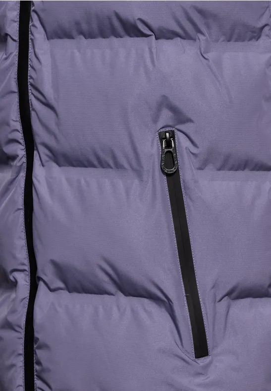 Gilet long stormy violet