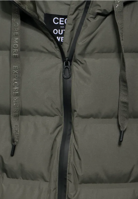 Gilet long golden khaki