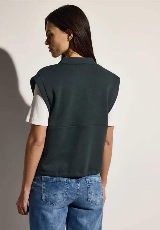 Gilet en sweat slate khaki