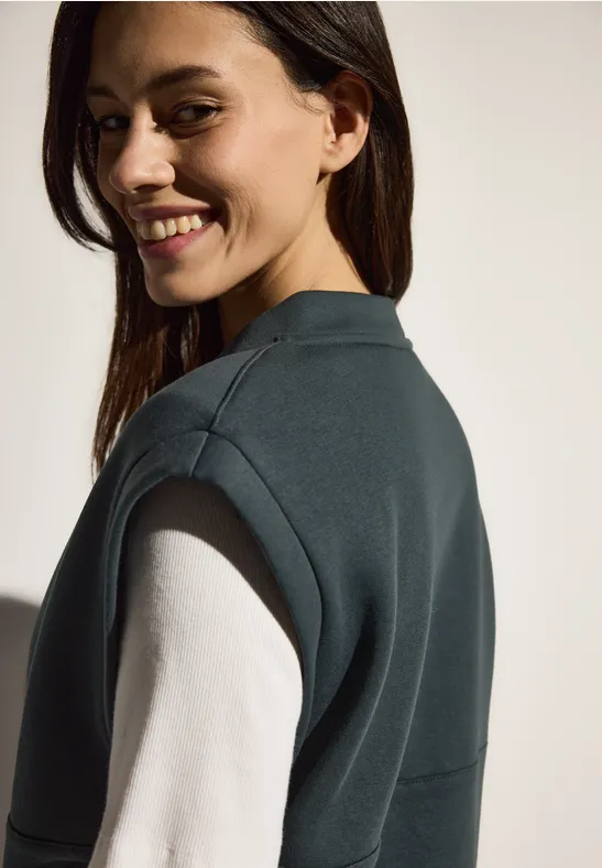 Gilet en sweat slate khaki