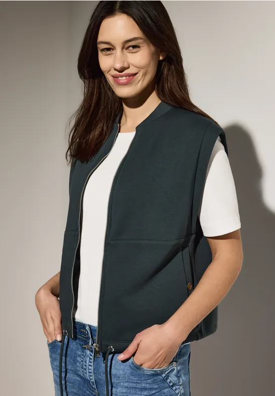 Gilet en sweat slate khaki