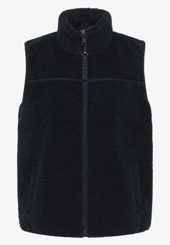 Kurze Teddy-Weste dark navy blue